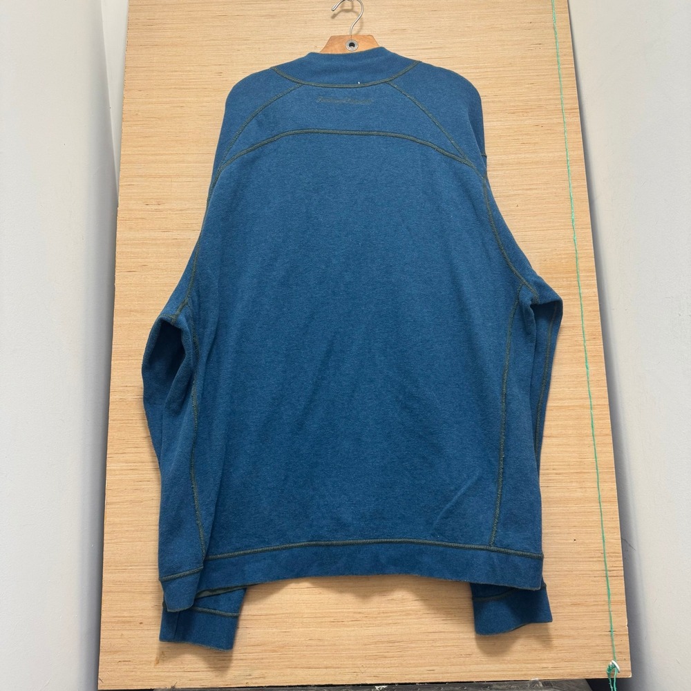 Tommy Bahama Reversible Quarter Zip Pullover Blue Green Mens Large XL 3145 - Picture 3 of 6